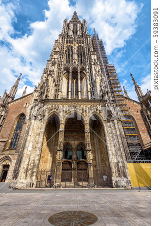 Ulm Minster or Cathedral of Ulm city, Germany. It Ulm Minster or Cathedral of Ulm city, Germany. It 59383091