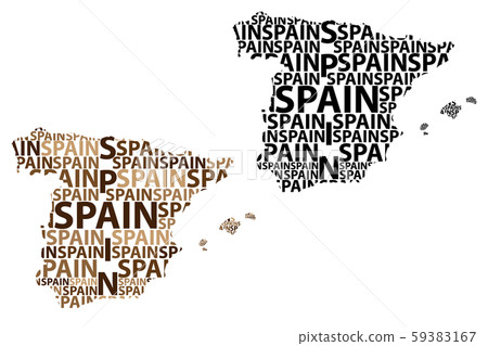 Map of Spain - vector illustration 59383167