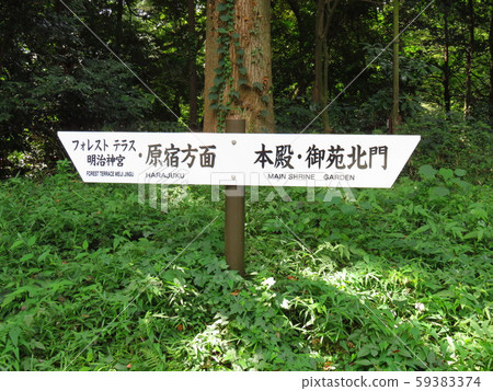 方向指示牌明治神宮 方向指示牌明治神宮 59383374