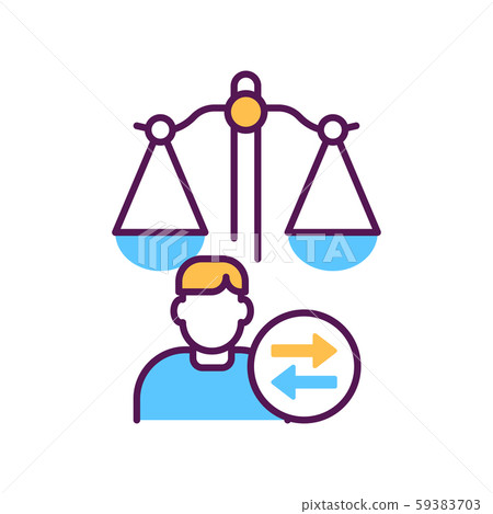 Child custody line color icon. Judiciary concept. Child custody line color icon. Judiciary concept. 59383703