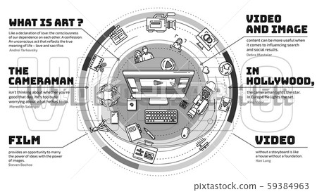 Stylish composition on the topic of the videographer. 59384963
