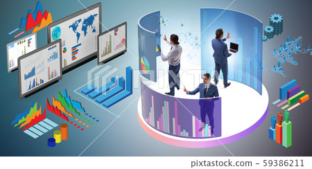 Trader working in technical visualization environment Trader working in technical visualization environment 59386211