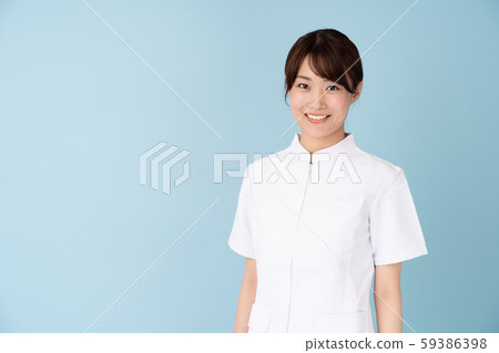 護士藍色背面圖像 59386398
