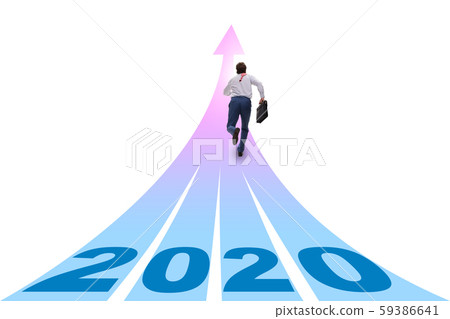 Businessman in new year 2020 concept 59386641