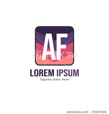 AF Letter Logo Design. Creative Modern AF Letters - Stock Illustration ...