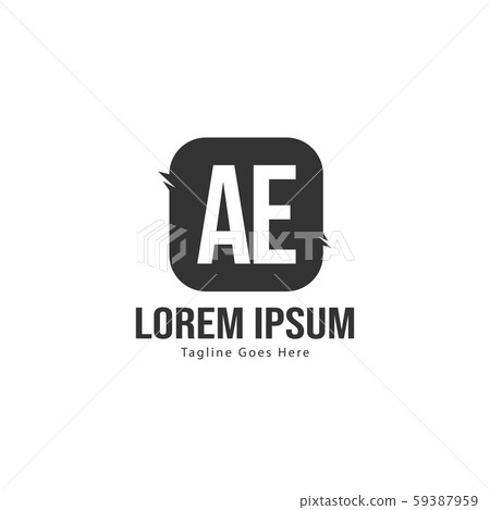 Ae21 Lettering AE Letter Logo Design. Creative Modern AE Letters - Stock Illustration ...