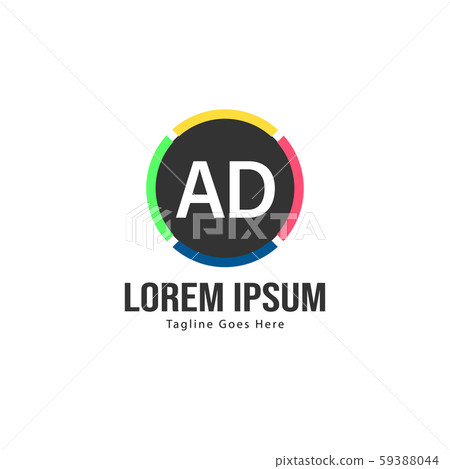 AD Letter Logo Design. Creative Modern AD Letters - Stock Illustration ...