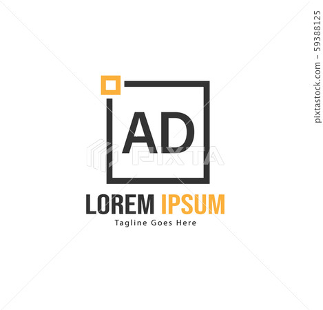 AD Letter Logo Design. Creative Modern AD Letters - Stock Illustration ...