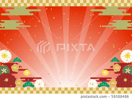 New Year Japanese style background 59388486