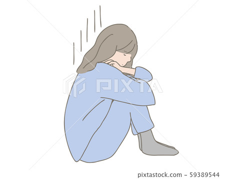 Depressed woman in a nightmare 59389544