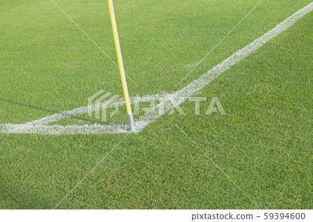 Empty football soccer field with white marks, Empty football soccer field with white marks, 59394600