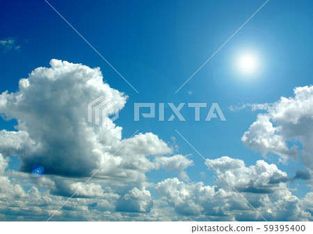 clouds in the blue sky - Stock Illustration [59395400] - PIXTA