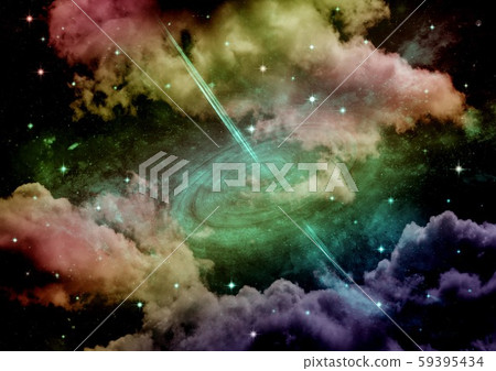 galaxy in a free space. 3D rendering 59395434