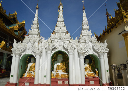 Buddha image of Shwedagon Pagoda (Yangon, Myanmar) 59395622