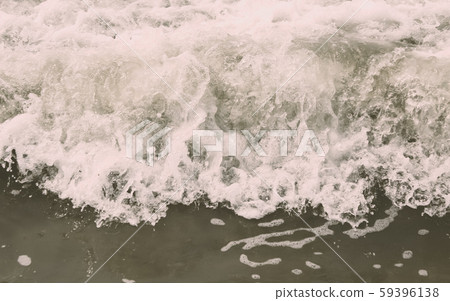 High Angle View Of Rippling Splashing Ocean Waves. High Angle View Of Rippling Splashing Ocean Waves. 59396138
