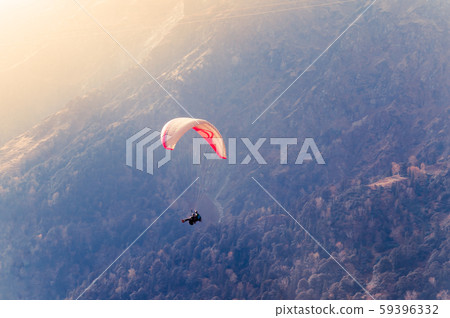 Close up of a Flying colorful parachute Close up of a Flying colorful parachute 59396332