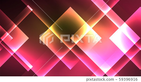 Shiny neon design square shape abstract background. Retro vector abstract design banner template Shiny neon design square shape abstract background. Retro vector abstract design banner template 59396916
