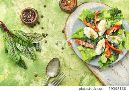 Vegetable salad with egg Vegetable salad with egg 59398188
