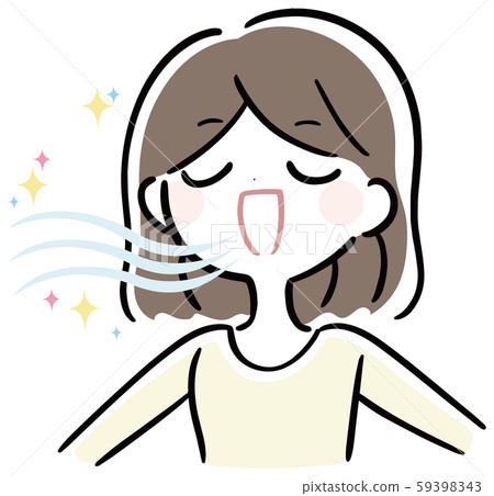 口臭關心女性例證 口臭關心女性例證 59398343