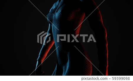 Sexy woman's breasts and nipples through the 59399098