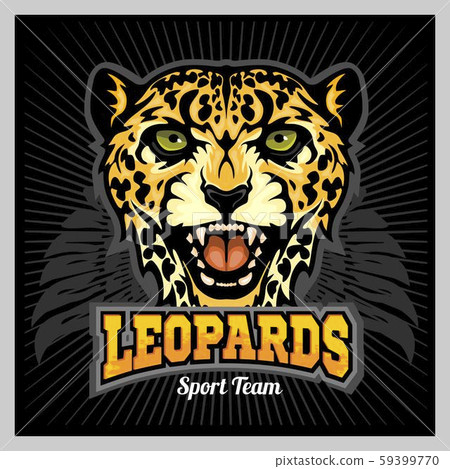 Leopard Head - Mascot Emblem for sport team. Vector illustration for t-shirt and badges 59399770