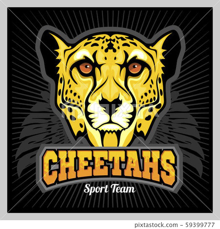 Cheetah Head - Mascot Emblem for sport team.... - Stock Illustration ...