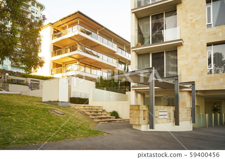 Perth luxury service apartment , Western Australia . evening scene . 59400456