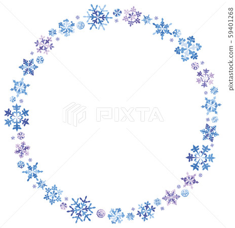 Snow crystal frame - Stock Illustration [59401268] - PIXTA