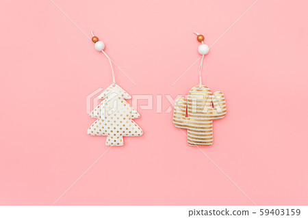 Decorative textile Christmas tree and cactus with 59403159