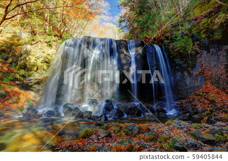 Nishiki Autumn Tatsuzawa Fudo Waterfall 59405844