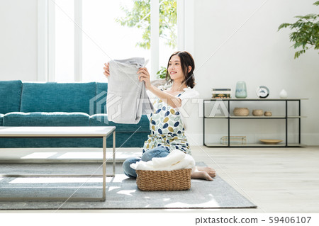 家庭主婦做家務洗衣生活 59406107