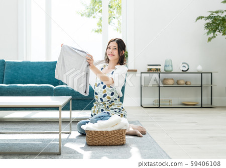家庭主婦做家務洗衣生活 59406108