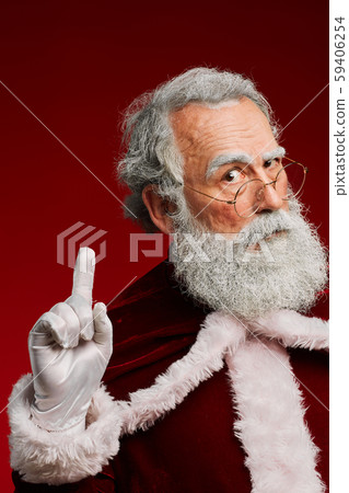 Santa Claus Pointing Up 59406254