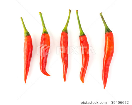 Red hot chilli on white background. 59406622