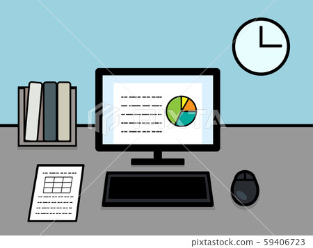 Company desktop pc illustration Company desktop pc illustration 59406723