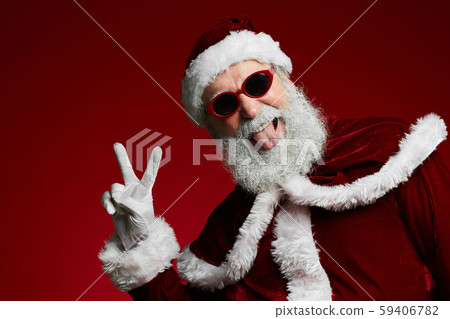 Funky Santa on Red 59406782