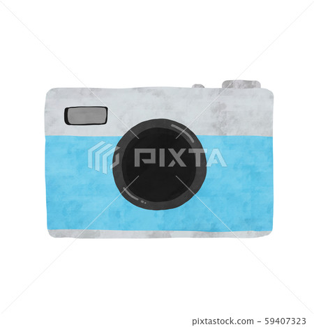 Light blue simple camera - Stock Illustration [59407323] - PIXTA