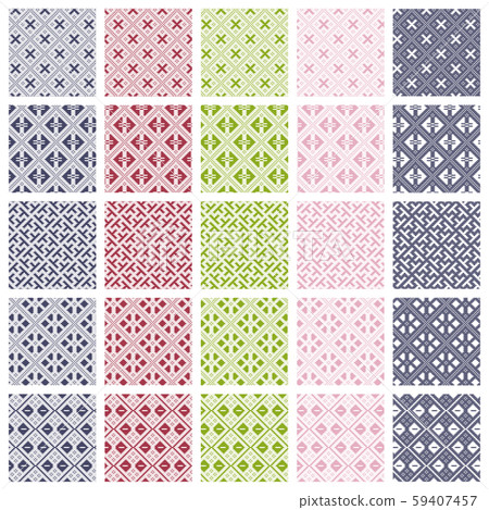 Tsugaru kogin sashimi tile pattern 59407457
