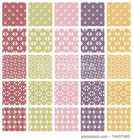 Tsugaru kogin生魚片瓷磚圖案 59407460