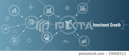 Banking, Investments and Growth Icon Set - Dollar 59408312