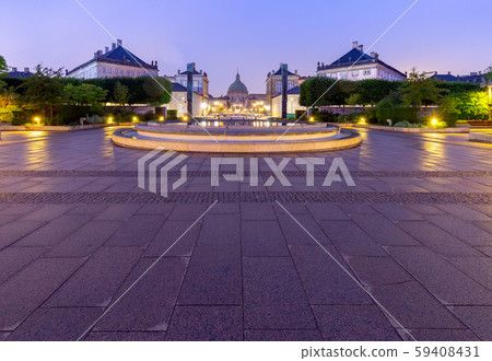 Copenhagen. The Church of Frederick at dawn. Copenhagen. The Church of Frederick at dawn. 59408431