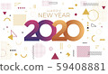 Happy new year 2020 stock illustration 59408881