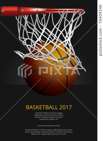 Basketball Poster Advertising Vector Illustration 59409346