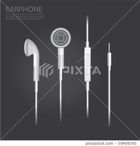 Earphone isolated Vector Illustration Earphone isolated Vector Illustration 59409395