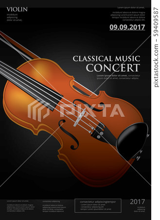 The Classical Music Concept Violin Vector Illustration 59409587