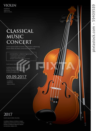The Classical Music Concept Violin Vector Illustration 59409589