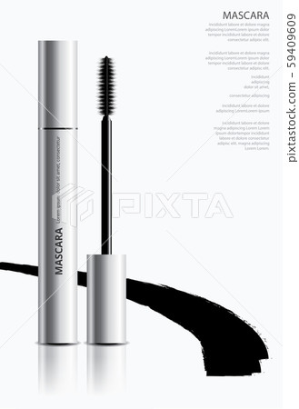 Poster Cosmetic Mascara with Packaging Vector Illustration 59409609