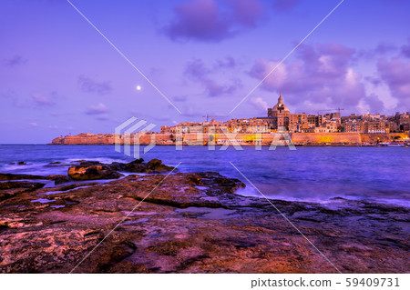 Valletta City Skyline In Malta From Manoel Island 59409731