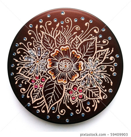 Mehendi painted flowers 59409903