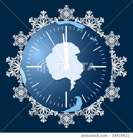 Clock dial on the background of planet Earth Clock dial on the background of planet Earth 59410621